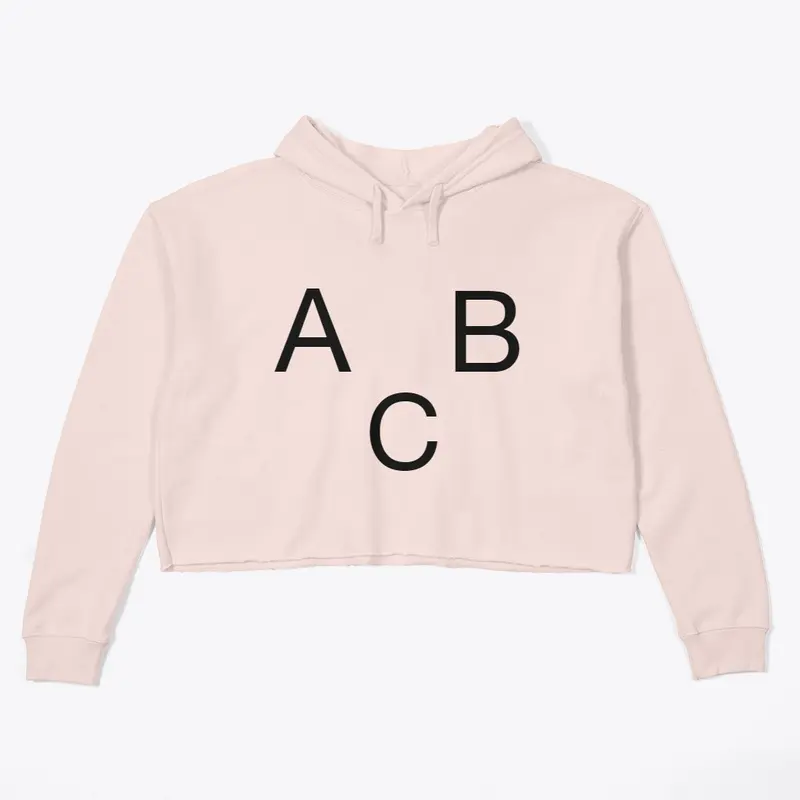 CROP HOODIE ABC TO Z FOR GIRLS